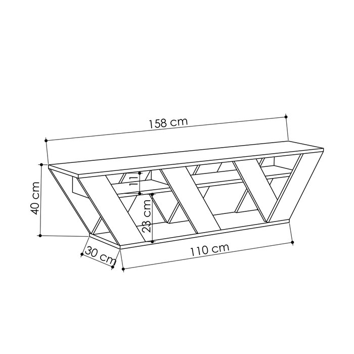 Hanah Home Ralla Soporte para TV Antracita